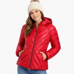 Michael Kors Puffer Jacket Sz S Premium Down Blend Lightweight Packable